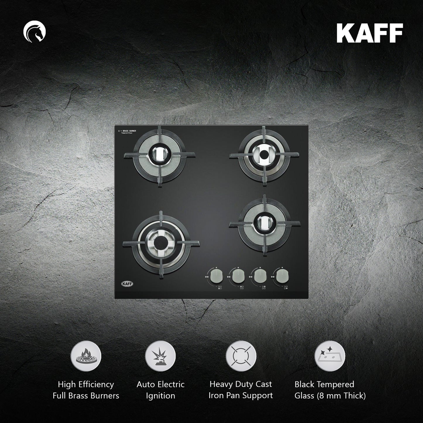 Kaff 60 cm 4 Burner Hob Premier Range KHB 60 BR 4X