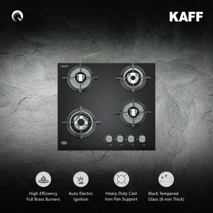 Kaff 60 cm 4 Burner Hob Premier Range KHB 60 BR 4X
