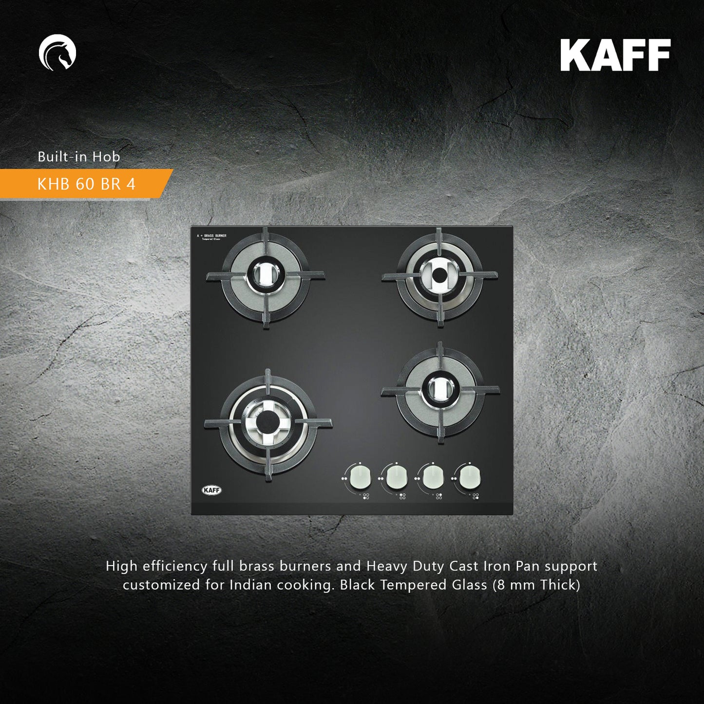 Kaff 60 cm 4 Burner Hob Premier Range KHB 60 BR 4X