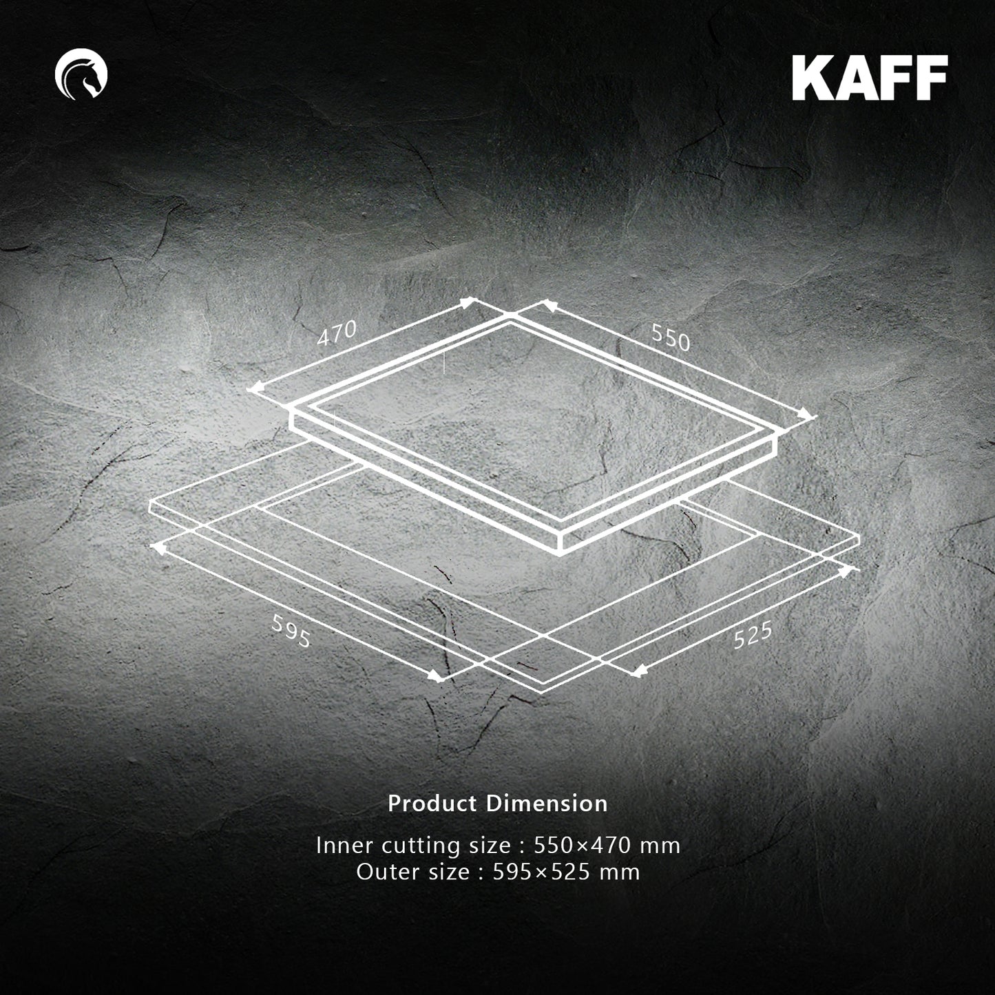 Kaff 60 cm 4 Burner Hob Premier Range KHB 60 BR 4X