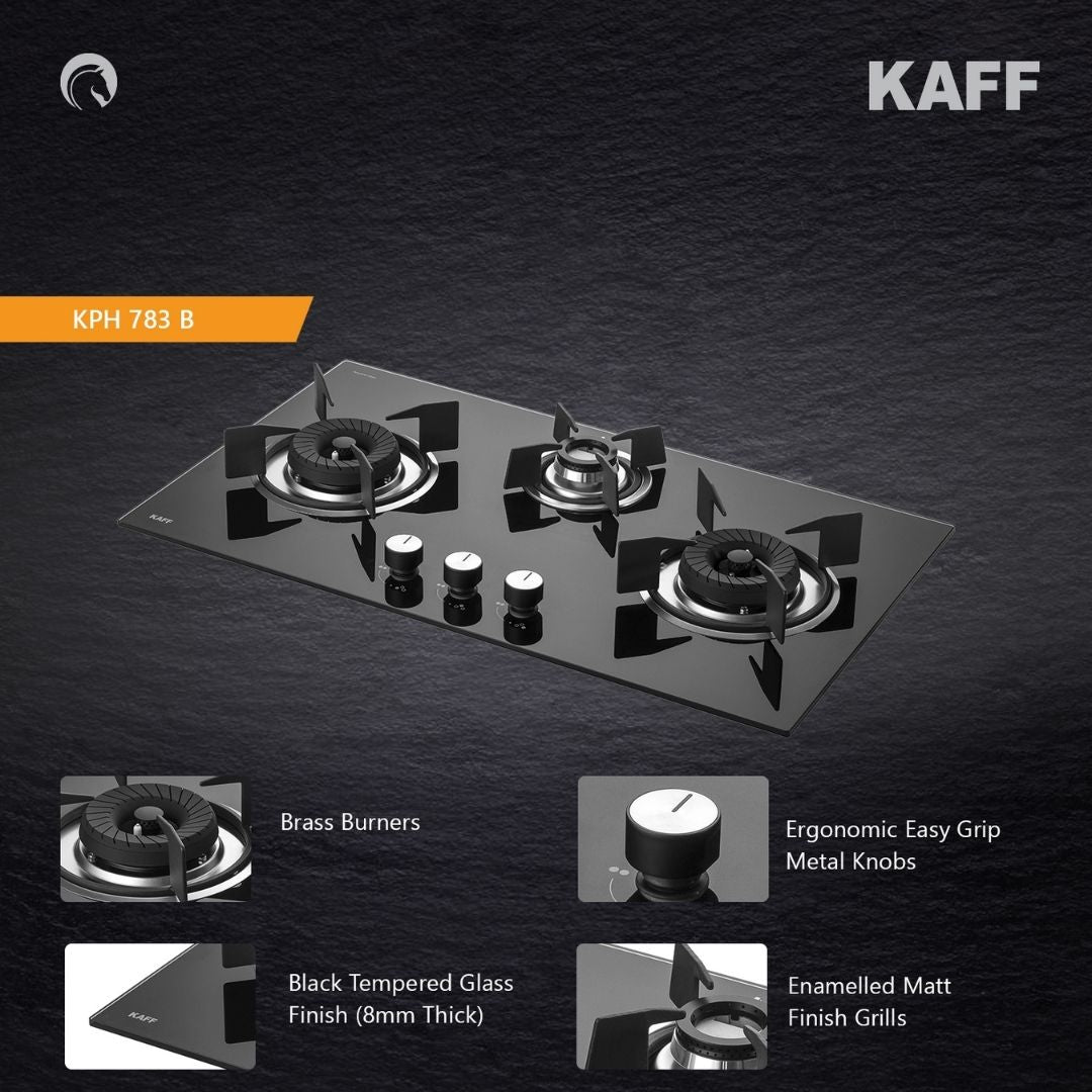 Kaff 78 cm 3 Burner Hob Premier Range KPH 783 B