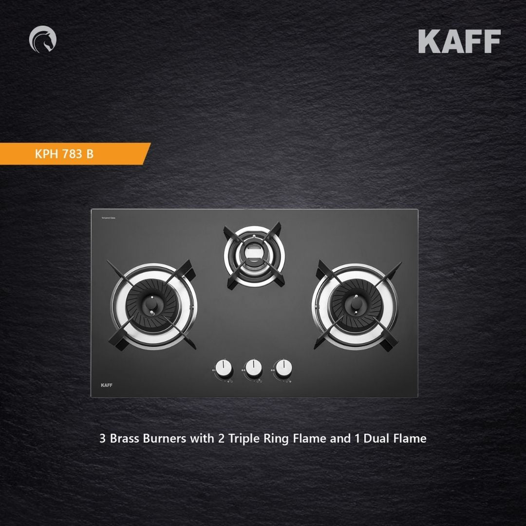 Kaff 78 cm 3 Burner Hob Premier Range KPH 783 B