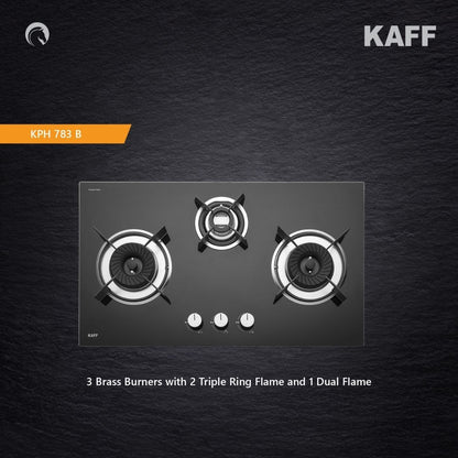 Kaff 78 cm 3 Burner Hob Premier Range KPH 783 B