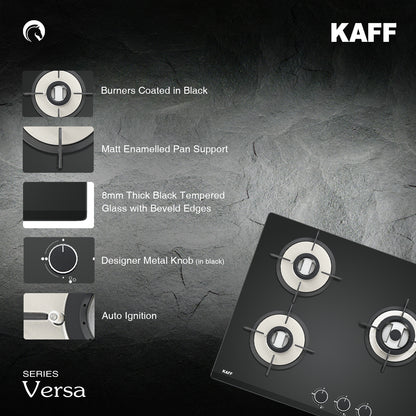 Kaff 60 cm 3 Burner Hob Versa VRH 603X