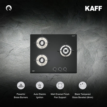 Kaff 60 cm 3 Burner Hob Versa VRH 603X