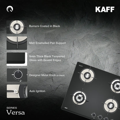 Kaff 60 cm 4 Burner Hob Versa VRH 604X