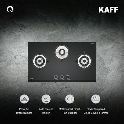 Kaff 78 cm 3 Burner Hob Versa VRH 783X