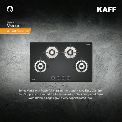 Kaff 78 cm 4 Burner Hob Versa VRH 784X