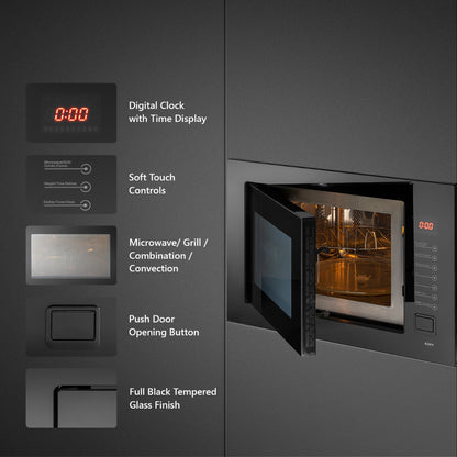 Kaff Built-In Convection Microwave KMW8A BLK