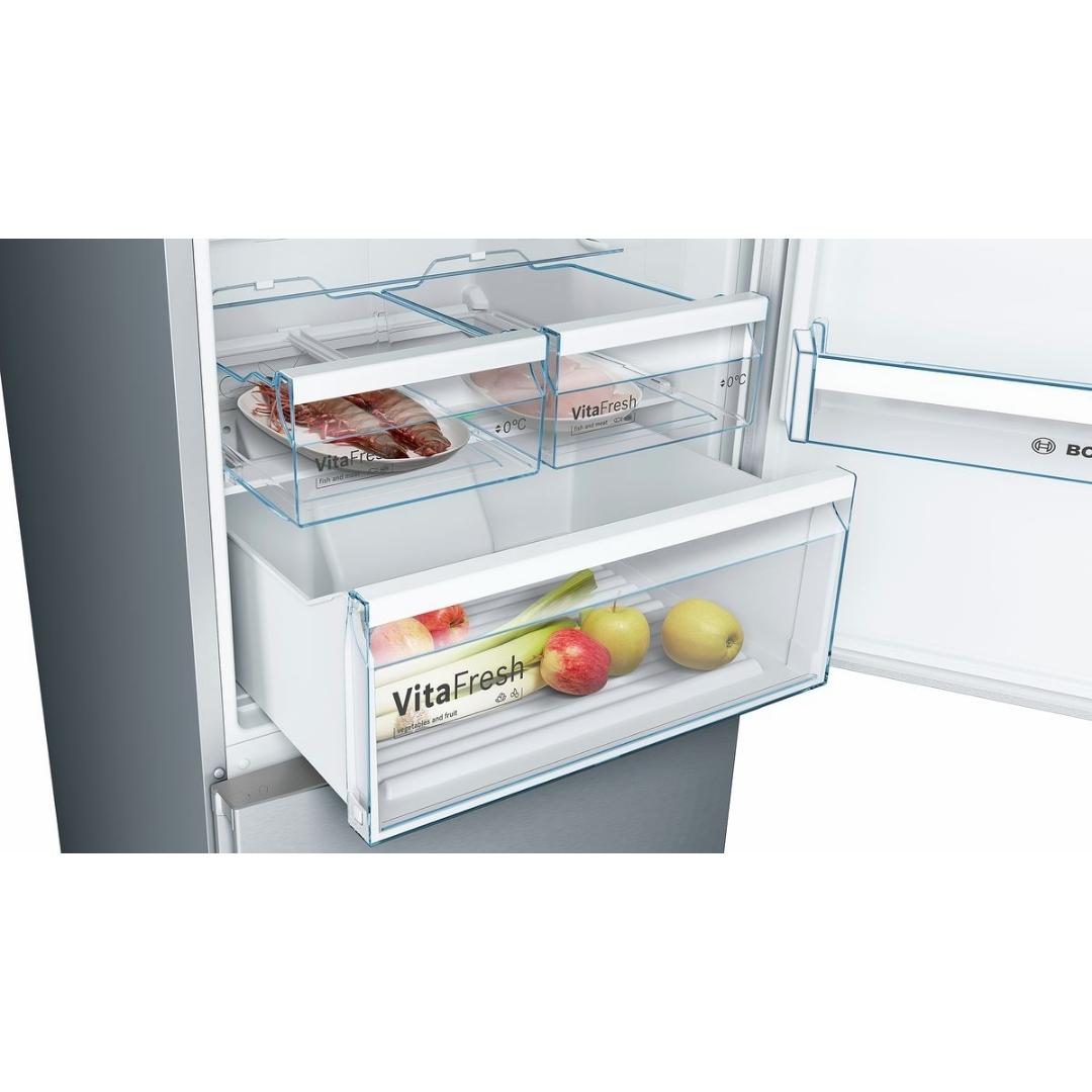 Bosch Free Standing Double Door Refrigerator 415 Ltrs Series 4 KGN46XL40I