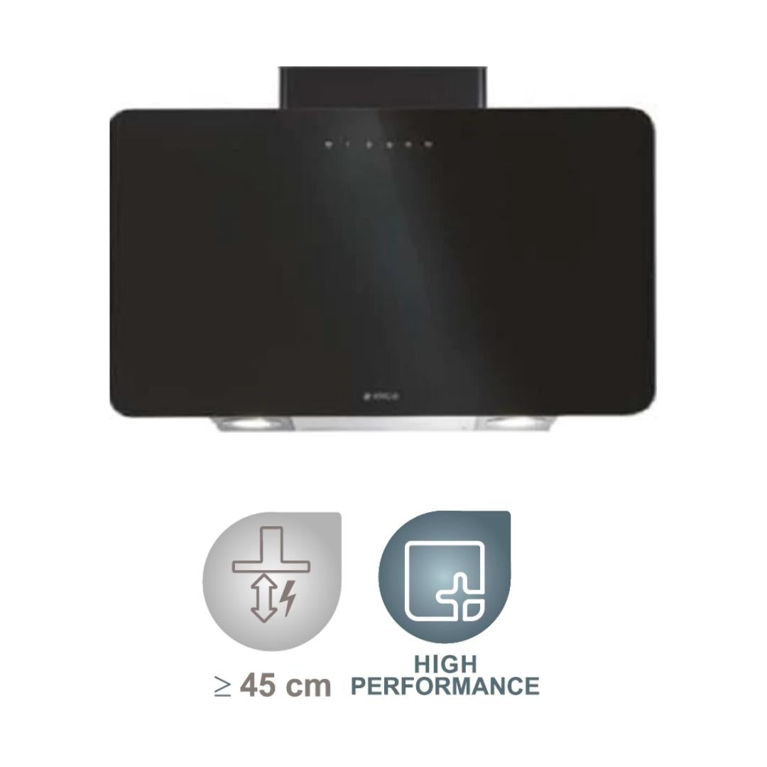 Elica 80 cm Wall Mounted Chimney Trendy Series KITTY ETB HE LTW 80 BK TC4V LED