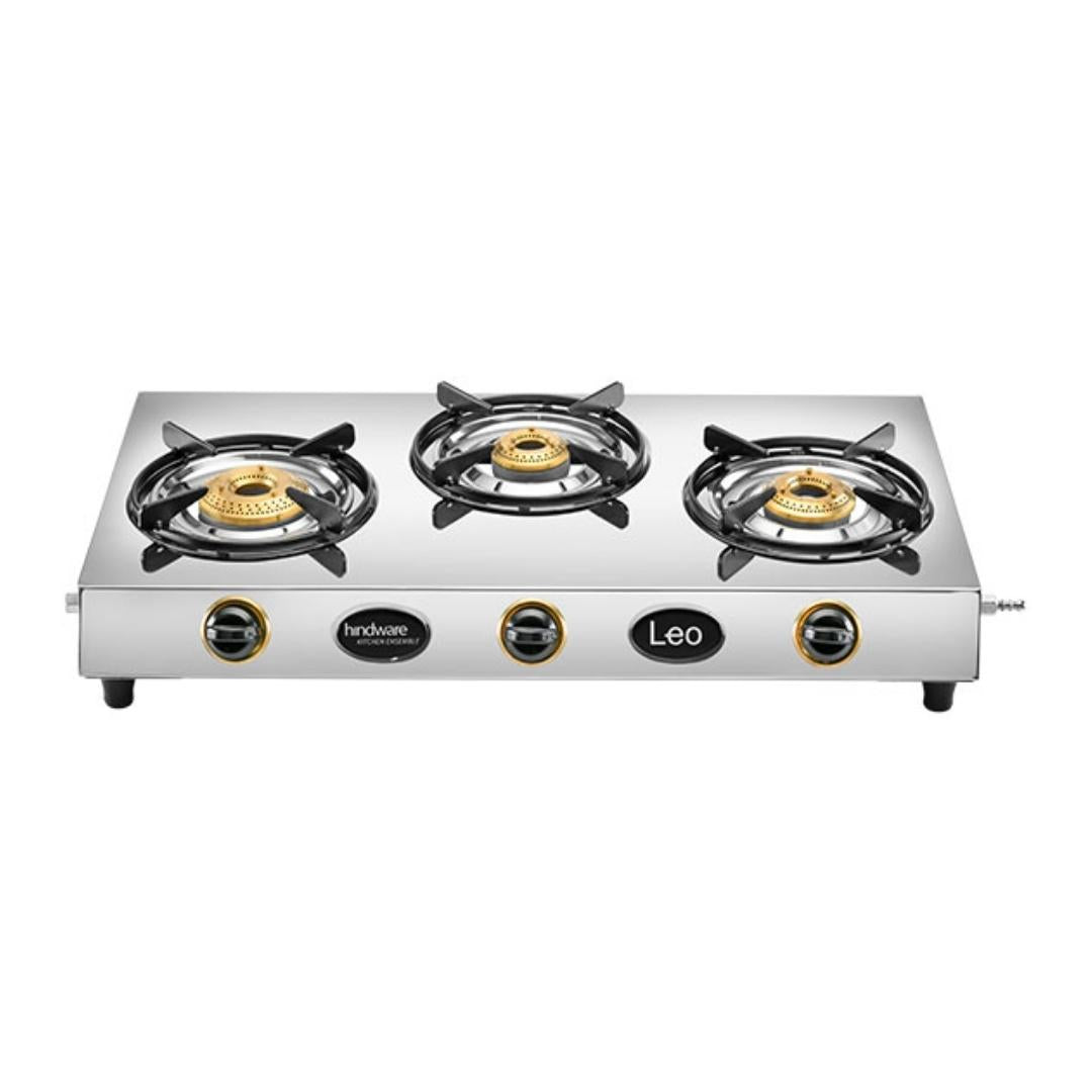 Hindware 76 cm 3 Burner Cooktop Leo Series LEO 3B
