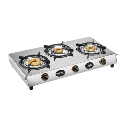 Hindware 76 cm 3 Burner Cooktop Leo Series LEO 3B