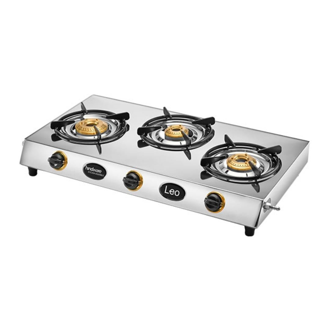 Hindware 76 cm 3 Burner Cooktop Leo Series LEO 3B