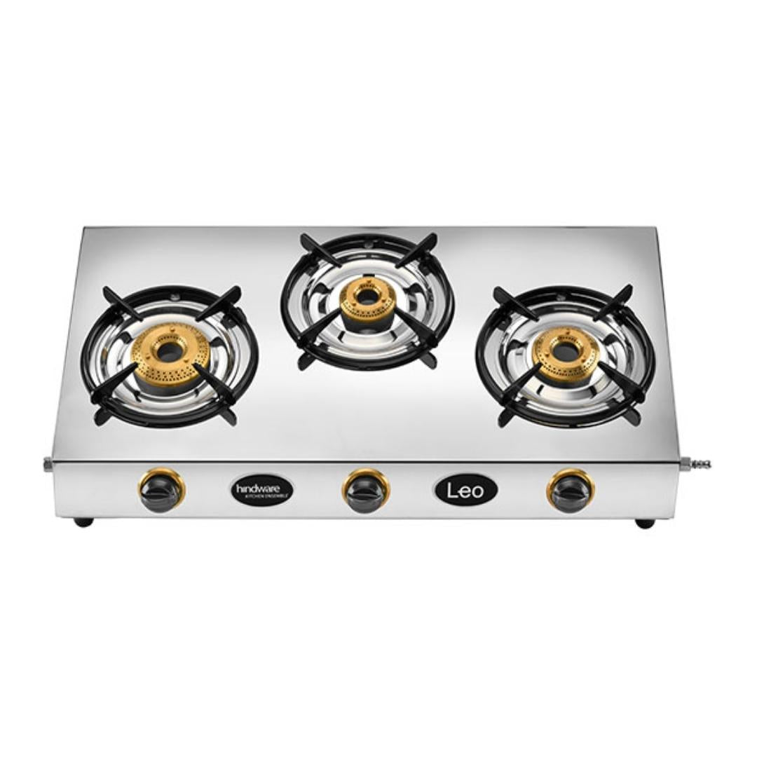Hindware 76 cm 3 Burner Cooktop Leo Series LEO 3B