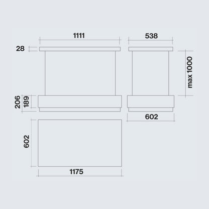 Falmec 120 cm Island Chimney Levante Fresh Series LEVANTE 120