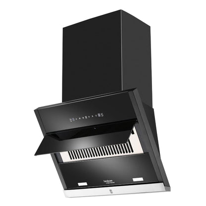 Hindware 60 cm Wall Mounted Chimney Auto Clean Hoods Series MAPLE 60 BLK