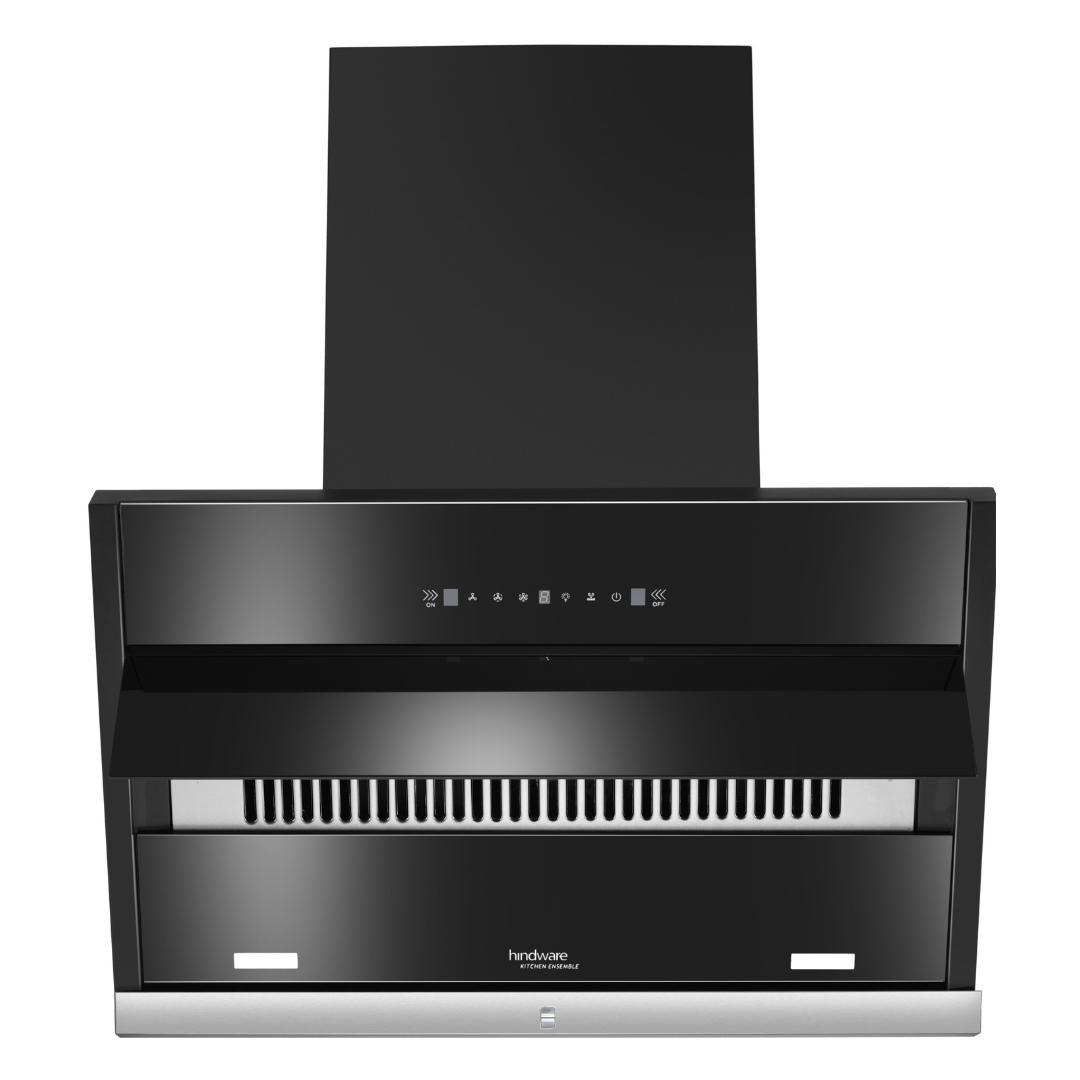 Hindware 75 cm Wall Mounted Chimney Auto Clean Hoods Series MAPLE 75 BLK