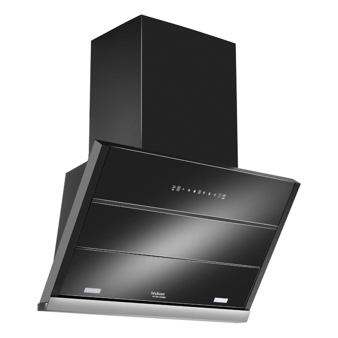 Hindware 75 cm Wall Mounted Chimney Auto Clean Hoods Series MAPLE 75 BLK