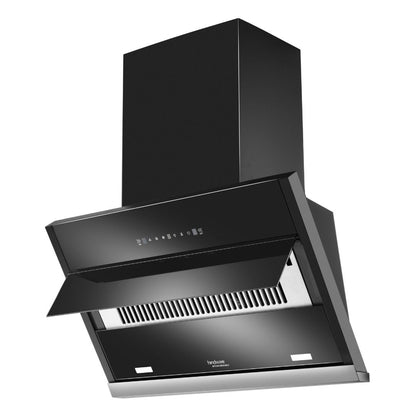 Hindware 75 cm Wall Mounted Chimney Auto Clean Hoods Series MAPLE 75 BLK