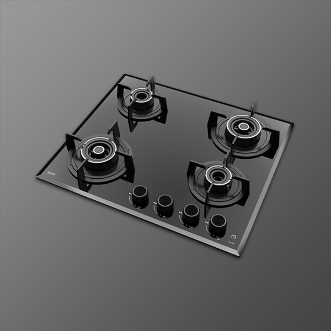 Kaff 60 cm Wall Mounted Chimney Premier Range MAINZ 60 DC - BLDC + Kaff 60 cm 4 Burner Hob Alton ALNF 604