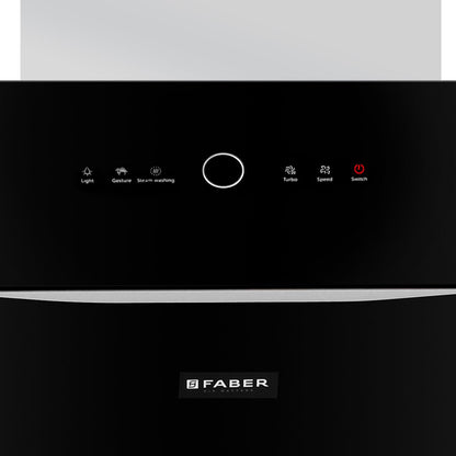 Faber 90 cm Wall Mounted Chimney Auto Clean Hoods Series BOLT FL SW SC BK 90 N