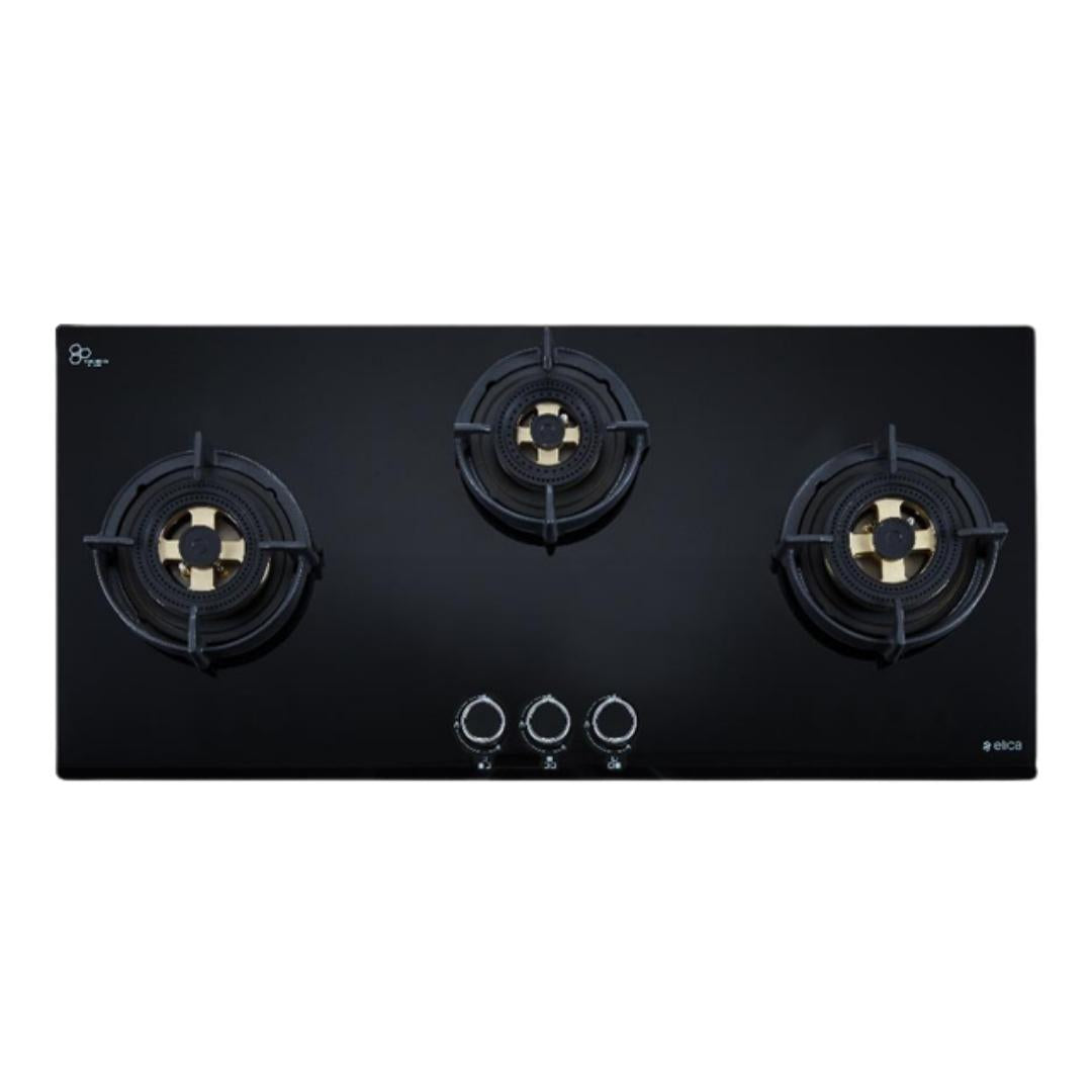 Elica 90 cm 3 Burner Hob Direct Flame Series DFS FB MFC 3B 90 DX