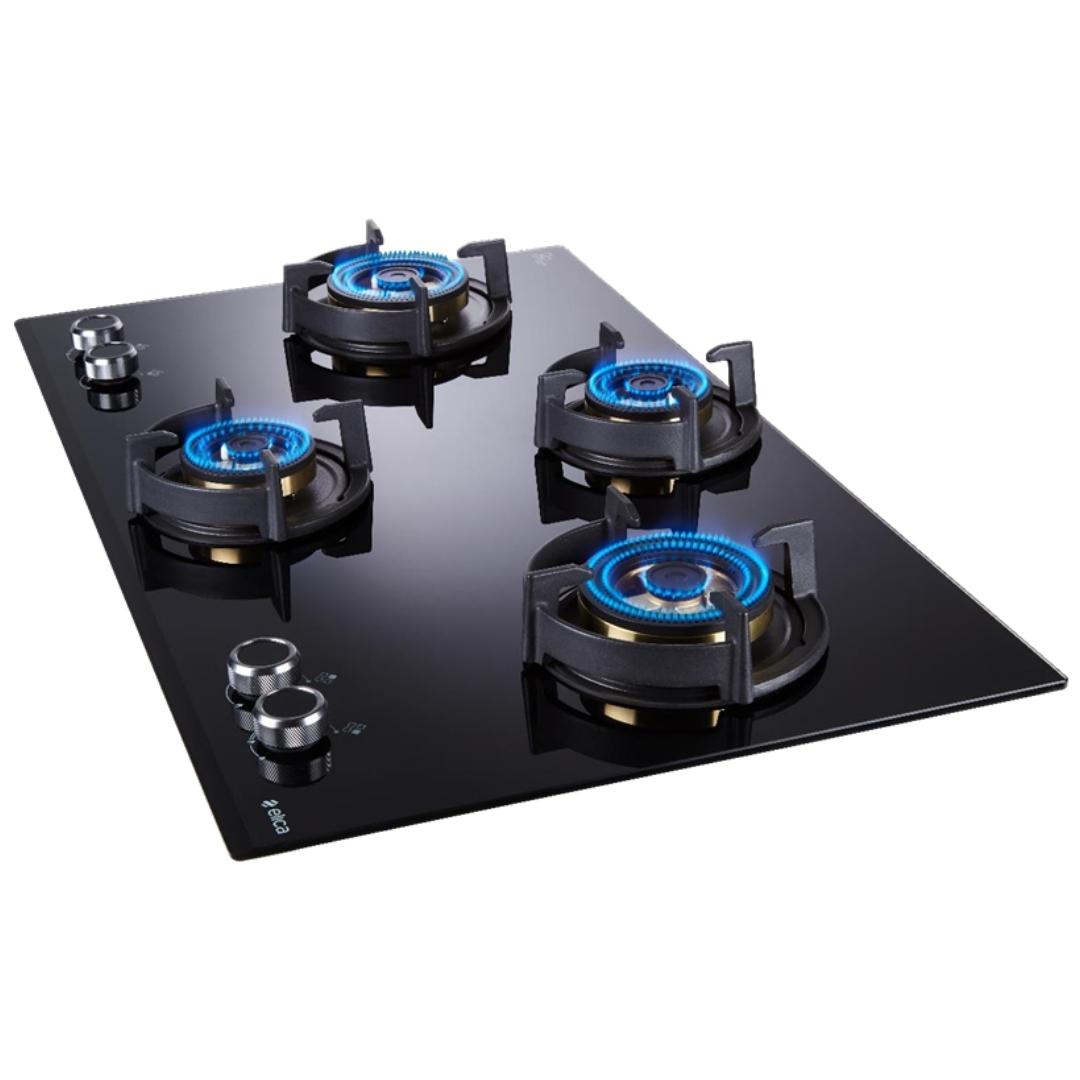 Elica 90 cm 4 Burner Hob Direct Flame Series DFS FB MFC 4B 91 DX