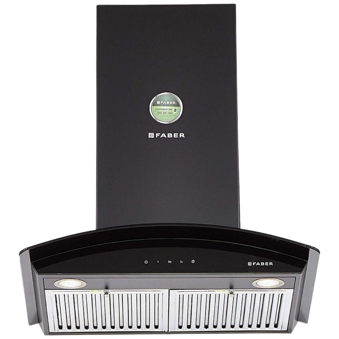 Faber 60 cm Wall Mounted Chimney 3D Hood Series FEEL PLUS 3D T2S2 BK TC LTW 60