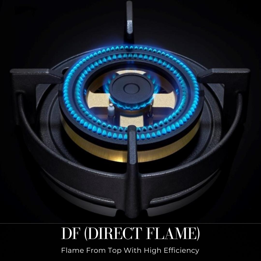 Elica 75 cm 3 Burner Hob Direct Flame Series FLEXI DFS FB 3B 75 DX