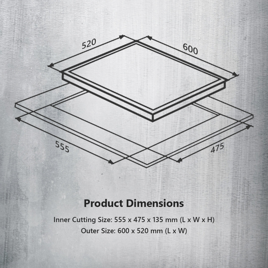 Kaff 60 cm 4 Burner Hob Infra INF 604