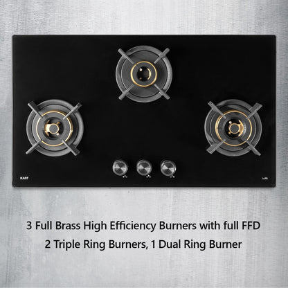 Kaff 78 cm 3 Burner Hob Infra INF 783