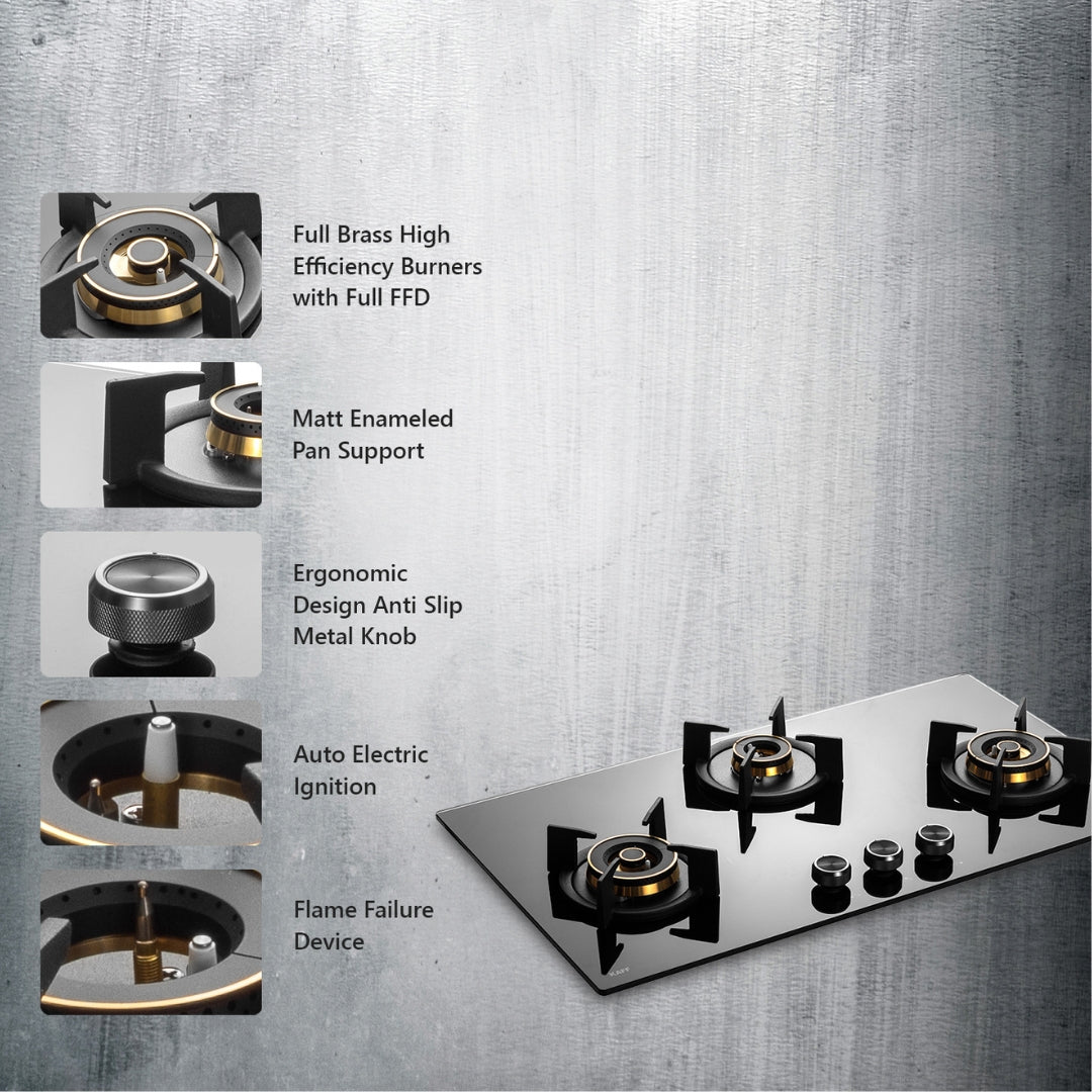 Kaff 78 cm 3 Burner Hob Infra INF 783