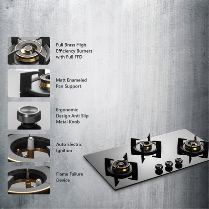 Kaff 78 cm 3 Burner Hob Infra INF 783