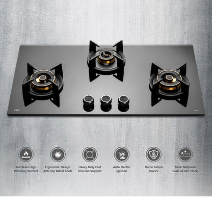 Kaff 78 cm 3 Burner Hob Infra INF 783