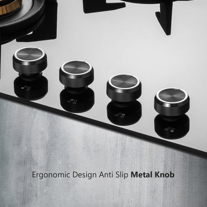 Kaff 75 cm Wall Mounted Chimney ASHPRO 75 DC - BLDC + Kaff 80 cm 4 Burner Hob Infra INF 804