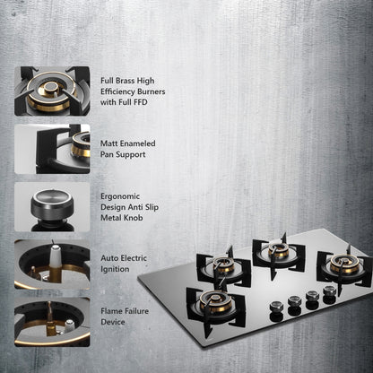 Kaff 80 cm 4 Burner Hob Infra INF 804