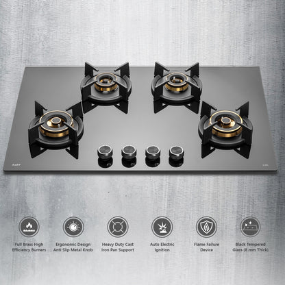 Kaff 80 cm 4 Burner Hob Infra INF 804