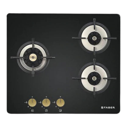 Faber 60 cm Wall Mounted Chimney Zeal Series HOOD ZEAL BLDC HC SC FL BK IN 60 C + Faber 60 cm 3 Burner Hob Maxus Series MAXUS HT 603 CRS BR CI AI