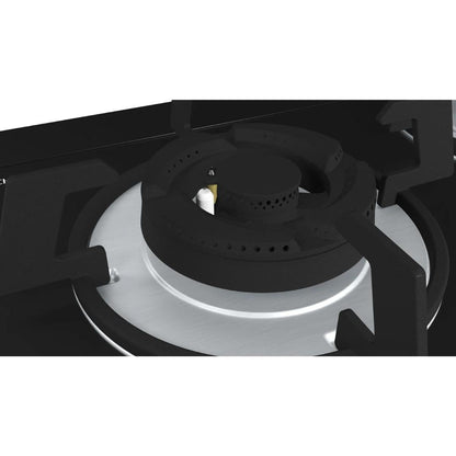 Bosch 90 cm Wall Mounted Chimney DWA98IJ60I + Bosch 70 cm 3 Burner Hob True Brass 3D Wheel PMD83D31NX