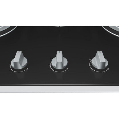 Bosch 90 cm Wall Mounted Chimney DWA98IJ60I + Bosch 70 cm 3 Burner Hob True Brass 3D Wheel PMD83D31NX