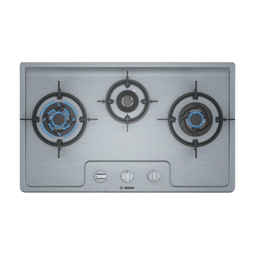 Bosch 70 cm 3 Burner Hob True Brass 3D Wheel PMD83D51NX