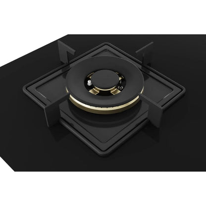 Bosch 90 cm Wall Mounted Chimney DWK98IJ60I + Bosch 75 cm 3 Burner Hob True Brass 2D PND7B6F10I