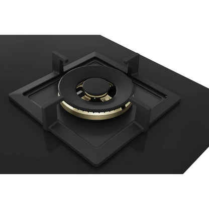 Bosch 90 cm Wall Mounted Chimney Series 2 DWA91BJ60I + Bosch 75 cm 3 Burner Hob True Brass 2D PND7B6F20I