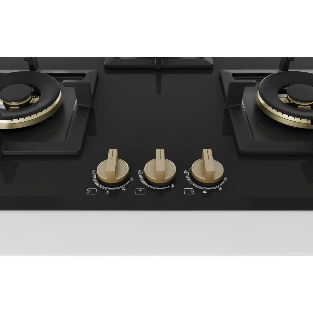 Bosch 75 cm 3 Burner Hob True Brass 3D PND7B6G20I