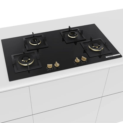 Bosch 90 cm 4 Burner Hob Series 6 True Brass 3D PNF9B6G20I