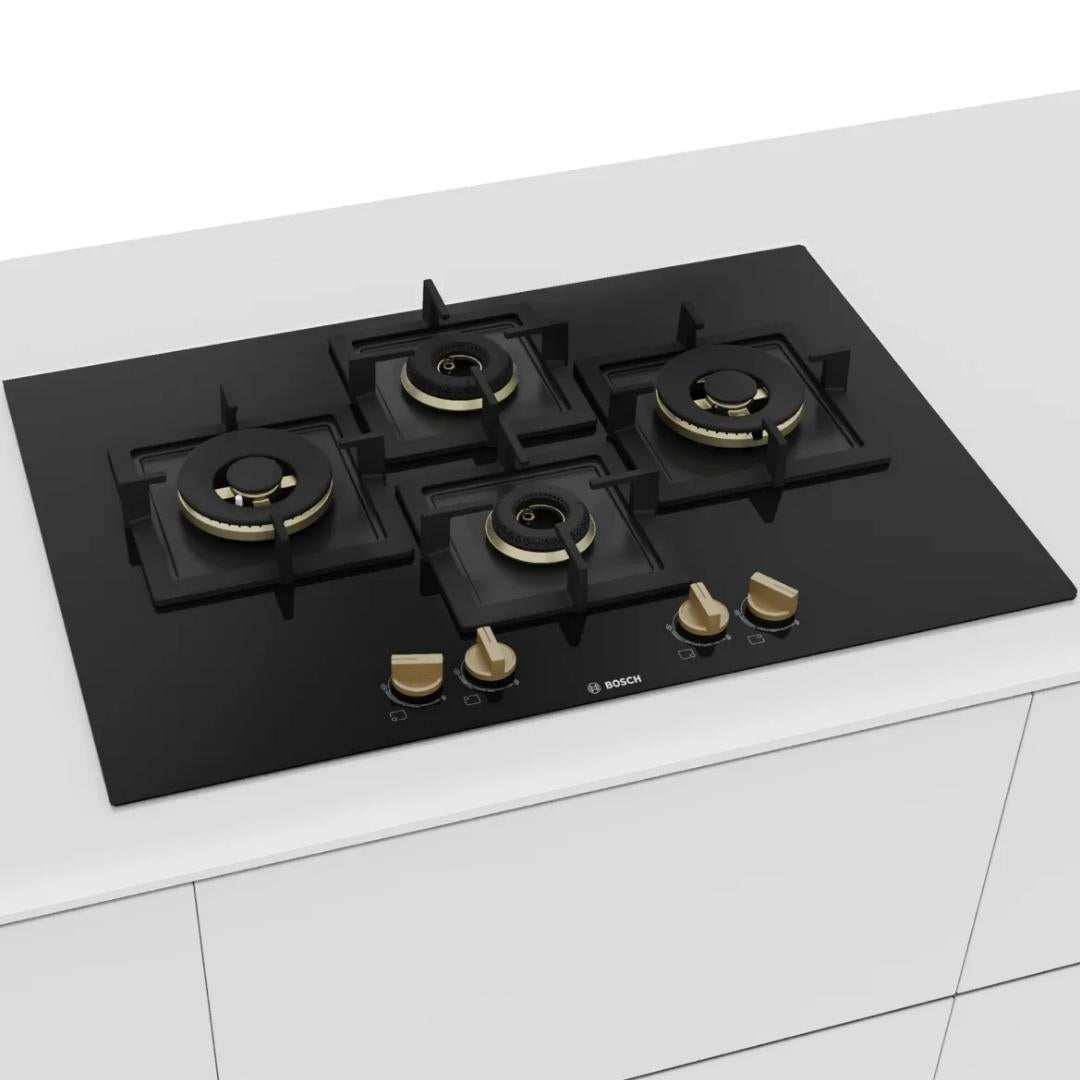 Bosch 75 cm 4 Burner Hob True Brass 2D PNI7B6F20I