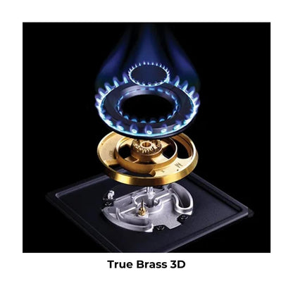 Bosch 90 cm Wall Mounted Chimney DWK98IJ60I + Bosch 90 cm 5 Burner Hob True Brass 3D PNV9B6G20I