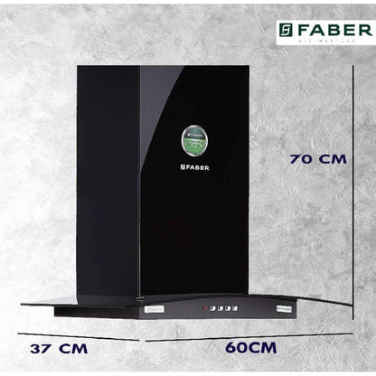 Faber 60 cm Wall Mounted Chimney Non 3D Hoods Series PRETTY PLUS PRO BK PB LTW 60