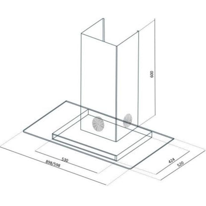 Faber 60 cm Wall Mounted Chimney 3D Plus Hoods Series SUPER 3D PLUS T2S2 BK TC LTW 60